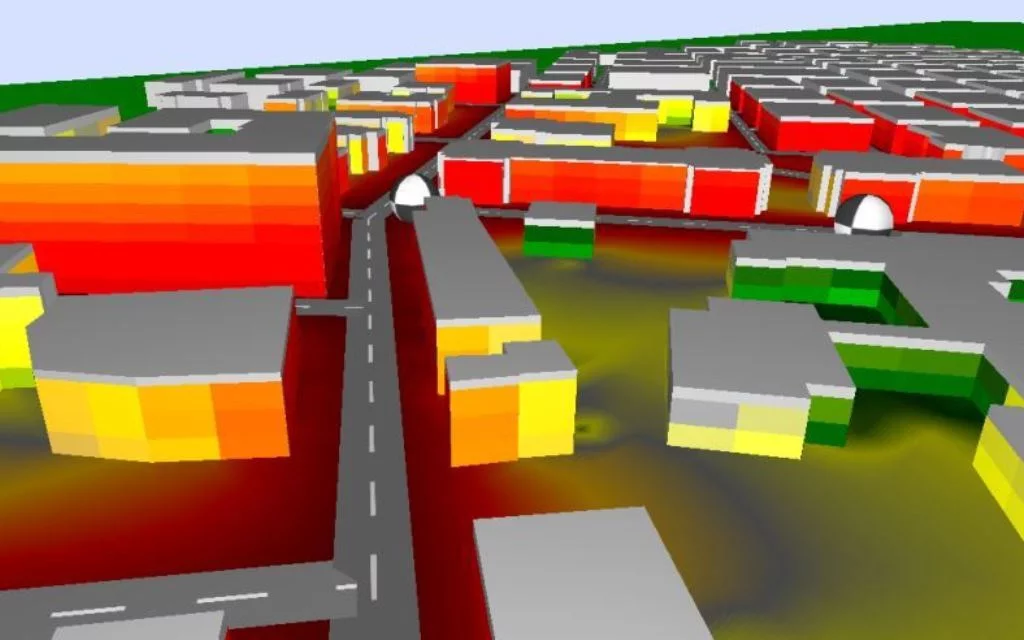 Simulaciones acústicas y de ruido - Mapas de simulación acústica- Empresa